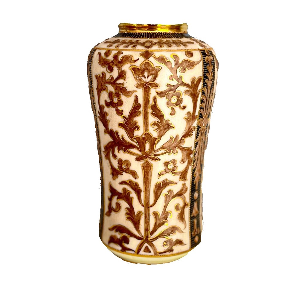 Vintage Nippon Gold Leaf Vase – Elegant Ceramic Decor for Your Home